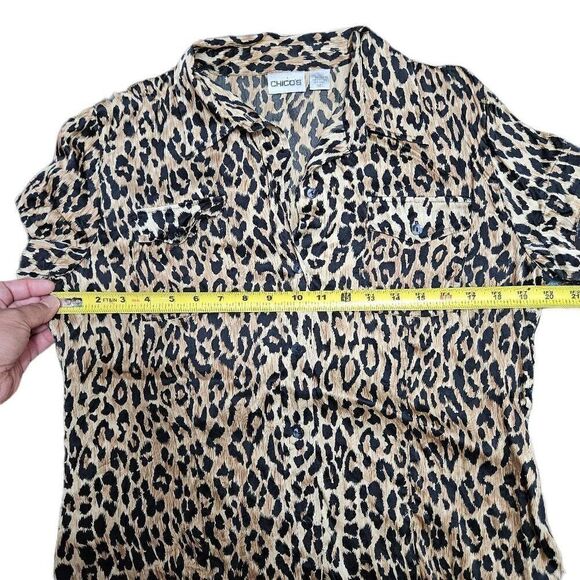 Chico's animal print 100% silk - Picture 4 of 6